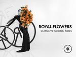 woman holding a bouquet of orange roses