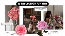 Women's Day collage featuring flirty and sweet cake roses.